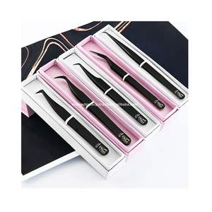 Best Selling Fiber Tip Professional Eyelash Extension Tweezer Never Slip 0.03mm Lashes 75 degree Bend <b>Precision</b> <b>Tool</b> - Product Image 3