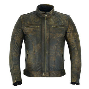 Chaqueta de cuero de alta calidad para hombre Chaqueta de cuero punk con cuello levantado a la moda para hombre - Product Image 1