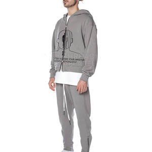 Survêtements d'hiver personnalisés à capuche, 100% coton, broderie, fabrication pakistanaise, vente en gros - Product Image 2