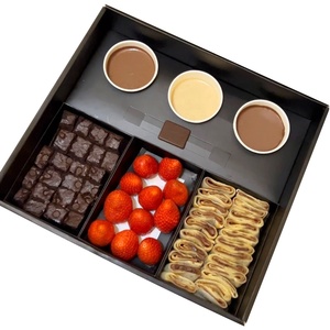 Caja de Bento de Sushi Negra Biodegradable con Logotipo Personalizado, Caja de Postres de Grado Alimenticio, Caja Japonesa para Mojar con Separadores - Product Image 2