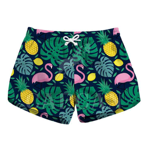 Pantalones bombachos de cintura elástica con diseño personalizable colorido para mujer, pantalones cortos de sublimación estampados, solo usados - Product Image 1