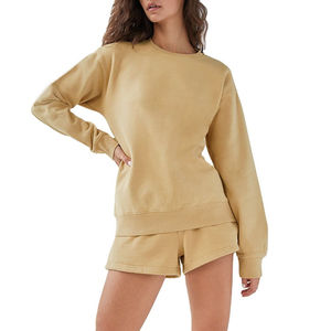 Ropa de mujer con logotipo personalizado, ropa de calle, sudadera para mujer, Jersey polar de algodón 100% de manga larga, sudaderas para mujer a la venta - Product Image 6