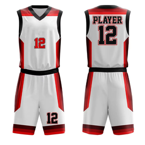 Conjunto de camiseta de baloncesto para hombre, uniforme deportivo sublimado con gradiente blanco y azul, sin mangas, cuello en V, absorbe la humedad, 100% poliéster - Product Image 6