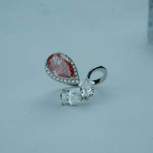 Anillo de diamante cultivado en laboratorio Premium de 5 quilates corte pera VS1 IGI SGL certificado Oro rosa oro plata compromiso boda joyería proveedor - Product Image 2