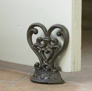 Tope de puerta de Metal decorativo antiguo Topes de puerta resistentes montados en el suelo para uso de cierre de parada de puerta de Hotel en casa - Product Image 3