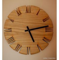 Jam Meja Analog Modern Minimalis Skandinavia Kayu Solid Buatan Tangan Dapat Disesuaikan dengan Finishing Kayu Alami Tampilan Analog Senyap