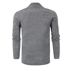 Nuevo suéter Retro para hombre, cárdigan para hombre, costura de Color en contraste, manga larga, suéter ajustado, chaqueta, prendas de vestir exteriores, suéter ajustado, abrigo - Product Image 3