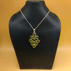 Collar pesado bohemio de Plata de Ley 925 con colgante grueso de topacio limón facetado, regalo elegante Simple para ella - Product Image 5