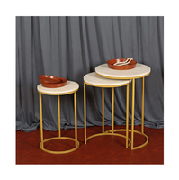 Grossiste propose un ensemble de tables gigognes modernes en métal doré – Qualité supérieure – Tables basses et tables d'appoint pour salon