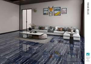 Carreaux de porcelaine contemporains à haute brillance 24x48 pouces, surface polie, pour revêtements de sol intérieurs de luxe - Product Image 3