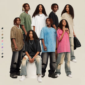 T-shirt personnalisé de haute qualité 230GSM 100% coton Vintage Oversize Heavyweight pour hommes T-shirt blanc Streetwear délavé à l'acide - Product Image 6