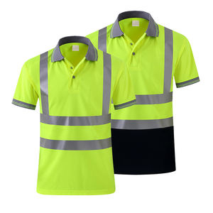 เสื้อทำงานสะท้อนแสง ระบายอากาศได้ดี ผลิตจากโพลีเอสเตอร์ 100% เสื้อทำงานแบบไฮวิซ - Product Image 1