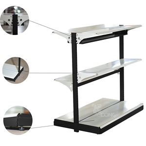 Fábrica OEM de Vietnam-Estante de tienda de comestibles de doble cara Estante de supermercado Estante de tienda minorista Estante de exhibición de almacenamiento de supermercado - Product Image 1