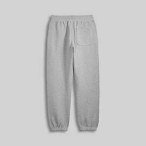 Pantalones Deportivos de Lona de Poliéster Ecológicos para Hombre con Cordón Ajustable en la Cintura, Logotipo Personalizado en la Cintura, Cintura Media, Color Gris Jaspeado, Invierno - Product Image 2