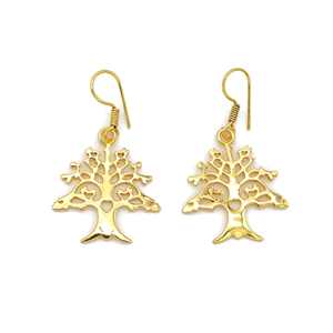 18K Gold Plated Geometric Trendy <b>Drop</b> <b>Earrings</b> for Women Nature Lover <b>Fashion</b> Jewelry Brass Material Gift Occasion - Product Image 1
