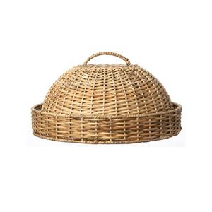 Cubierta de almacenamiento de alimentos de bambú tejida a mano patrones coloridos fabricante de Vietnam para uso en la cocina de la cena - Product Image 1