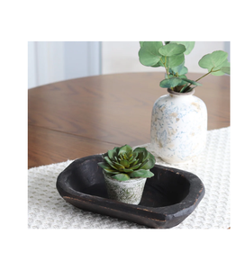 Tazón de masa decorativo de madera rústica al por mayor, tazón de masa de madera rústico personalizado para granja - Product Image 2