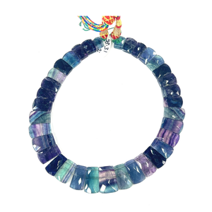 Collier ras de cou tendance de luxe en quartz de glace naturel facetté de qualité AAA, 18 pouces - Product Image 1