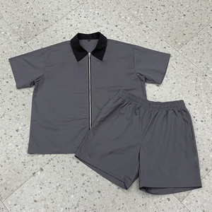 Conjuntos de verano Último diseño Ropa de verano personalizada Conjunto de pantalones cortos para hombres Para la venta Servicio OEM Personalizado Su propio estilo Conjunto de pantalones cortos para hombres - Product Image 1