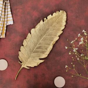 จานอลูมิเนียมรูปใบไม้แบบนำกลับมาใช้ใหม่ได้มีการออกแบบถาดที่หรูหราเครื่องใช้บนโต๊ะอาหารที่เน้นการตกแต่งบ้าน - Product Image 1