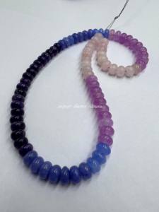 Cuentas de piedras preciosas Rondelle de cuarzo rosa lavanda tanzanita amatista Natural para fabricación de joyas suministros para collares - Product Image 5