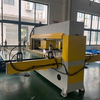 Machine de découpe automatique à tête mobile 40 tonnes, machine de découpe hydraulique PLC HMI pour mousse, cuir, tissu, joint