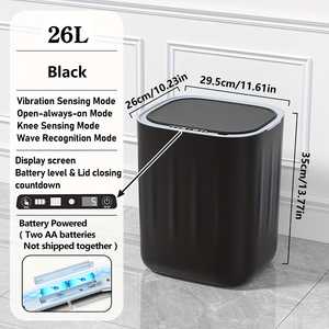 Poubelle de cuisine à induction de qualité commerciale de 26 litres, grande taille, automatique, sans contact, intelligente - Product Image 3