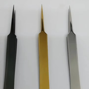 Pinzas Profesionales Antideslizantes y Antimagnéticas para Extensión de Pestañas, Punta de Fibra de Acero Inoxidable, Pinzas de Precisión para Pestañas - Product Image 6
