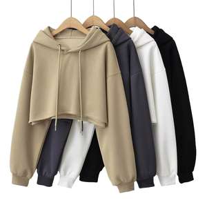 Sudadera con Capucha Corta de Punto para Mujer, con Insignia y Logotipo Personalizado, Estilo Urbano - Product Image 2