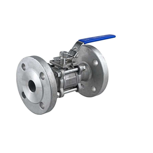 Robinet à bille en acier inoxydable 3 pièces à commande par levier, étanchéité PTFE, manuel, extrémités à bride, 1 1/2 30Barg, haute qualité, OEM C-Way - Product Image 3