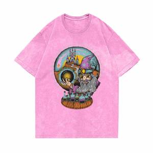 Camiseta Unisex de Punto con Estampado Tie-Dye Arcoíris, de Poliéster/Algodón, Corte Ajustado, Ecológica, para Hombre y Mujer - Product Image 4