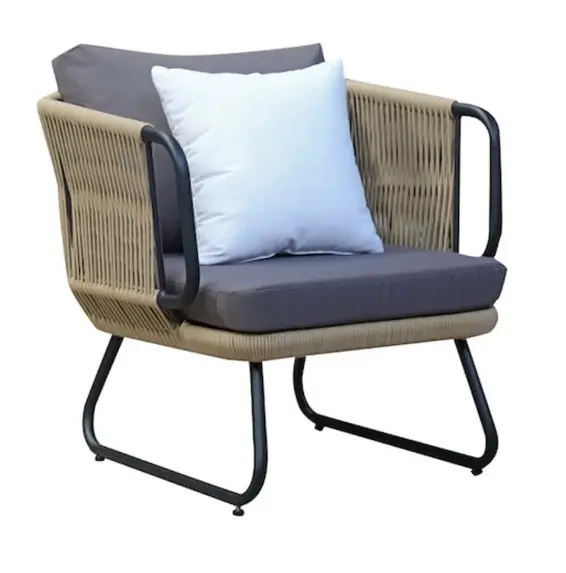 Moderne Luxe Vintage Koninklijke Antieke Woonkamer Design Luxe Tuinmeubilair Gevlochten, Touw & Koord Sofa Armstoel Bank