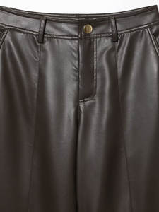 Pantalon en similicuir pour femme TFAFXY, automne-hiver 2025, taille haute, pantalon décontracté pour femme, pantalon de rue, Y2K - Product Image 4