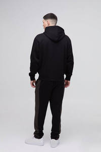 ชุดวอร์มใส่ได้ทั้งชายและหญิงชุดวอร์มขากว้างแบบเรียงซ้อนกันสีทึบขนาดใหญ่ - Product Image 6