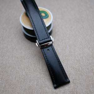 Alta calidad Premium Classy Unique Luxury Hebilla Resistente al agua Smart Watch Band Acero inoxidable Correa de cuero genuino Moda - Product Image 6