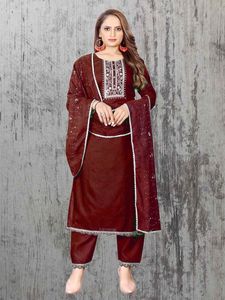 TOP Unique Designer Suits Heavy Organza <b>Fabric</b> with Embroidery and Fancy Sequence Work Women Salwar Kameez Suits Bridal Dresses - Product Image 2