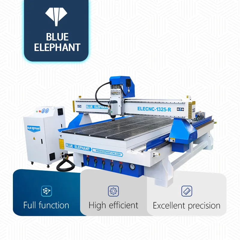 Máquina roteadora de madeira, china elefante azul cnc máquina 1325 roteador rotativo de madeira madeira cnc