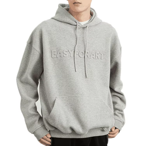 Personalizar 100% algodón Unisex pulóver Streetwear Sudadera con capucha Casual Oversize invierno hombres en relieve sudaderas con capucha 3D estampado en relieve sudadera - Product Image 5