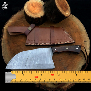 Cuchillo de Cocina Profesional Hecho a Mano, Cuchillo de Acero de Damasco con Mango de Madera, Tamaño Personalizado, Extremadamente Afilado, Cuchillo para Acampar - Product Image 6