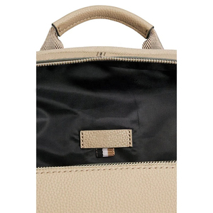 Men's Genuine Leather <b>Backpack</b> Minimalist Softback <b>Laptop</b> Bag with Zipper Closure and Handle 20-39L Capacity Water Resistant - Product Image 5