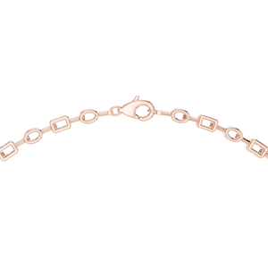 Collar Clásico de Oro Rosa Brillante de 10K para Mujer, con 21.178 Diamantes Cultivados en Laboratorio de Diferentes Formas, para Regalos y Fiestas - Product Image 5