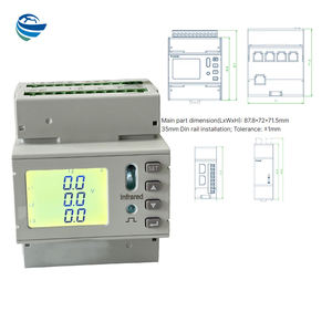 Compteur d'énergie sans fil <span class=keywords><strong>IoT</strong></span> monté sur rail bon marché Moniteur <span class=keywords><strong>de</strong></span> puissance multiboucle triphasé Gestion <span class=keywords><strong>de</strong></span> l'énergie du bâtiment à 4 circuits RS485 0.5 - Product Image 2