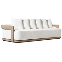Canapé design d'extérieur en teck en forme de L pour une personne Chaise en vigne avec table à thé en bois Balcon Villa Terrasse Loisirs Tissage