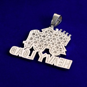 ขายดีจี้รถบรรทุก925เงินสเตอร์ลิงแบบหนักประดับเพชรโมอิสชุบทองสไตล์ฮิปฮอปในราคาที่ดีที่สุด - Product Image 5