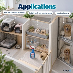 Spray Detergente per Cuccia 500ml Enzimatico Inodore per Cani, Gatti, Conigli, Uccelli - Pulitore per Gabbie e Trasportini - OEM Ingrosso - Product Image 3