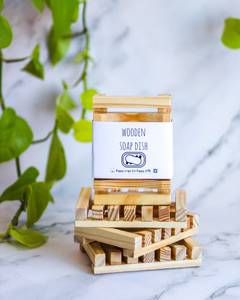 3ชิ้นวัสดุไม้ไผ่ที่วางจานสบู่แบบระบายน้ำได้เองถาดประหยัดสบู่ทำจากไม้ธรรมชาติสำหรับอาบน้ำในห้องน้ำชุดอุปกรณ์อาบน้ำคุณภาพระดับพรีเมียม - Product Image 5
