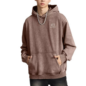 Sweat-shirts à capuche pour hommes de haute qualité, vente en gros, style streetwear, lavage à l'acide, surdimensionnés, respirants, lavage à l'acide - Product Image 2