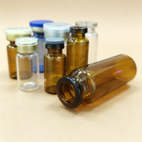 Flacon en verre vide ambré ou transparent de 2 ml, 3 ml, 5 ml, 10 ml, 15 ml, 50 ml pour l'emballage de sérums et d'essences de peptides bioactifs