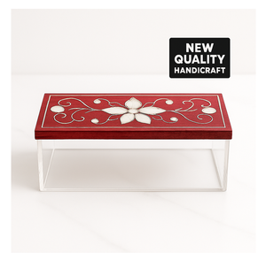 Boîte de rangement en bois d'acacia et acrylique avec couvercle transparent, organisateur en bois fait main pour bijoux, fruits secs, cadeaux du Ramadan, décoration intérieure - Product Image 6