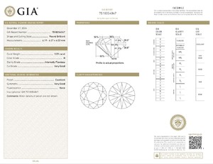 B2B D'Vins Jewels GIA Certified Diamante blanco suelto 1,02 CT Natural redondo G Color FL FLOW Pureza EX Cut Pulido - Product Image 2